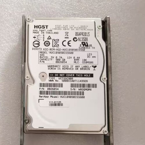 Netapp 900G 10K HUC109090CSS600 111-01125 0B26054 584343-001