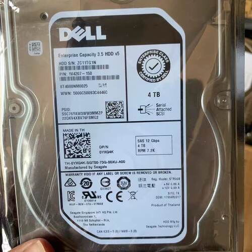 全新Dell/戴尔 ST4000NM00254T SAS 12Gb 0YXG4K 服务器硬盘