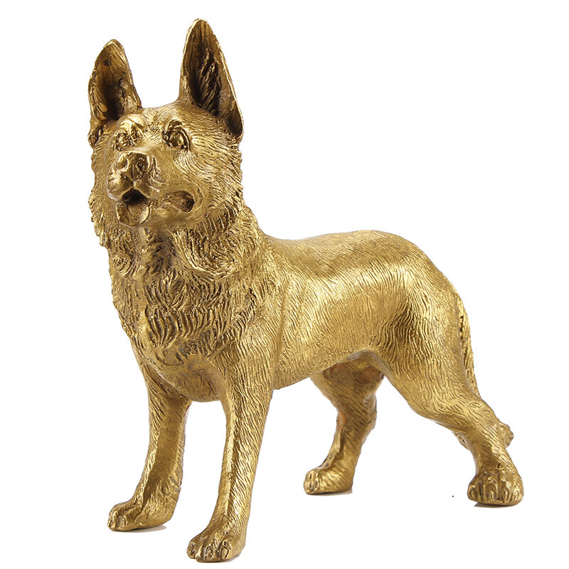 纯铜金权镇宝神犬摆件生肖狗工艺品送证书