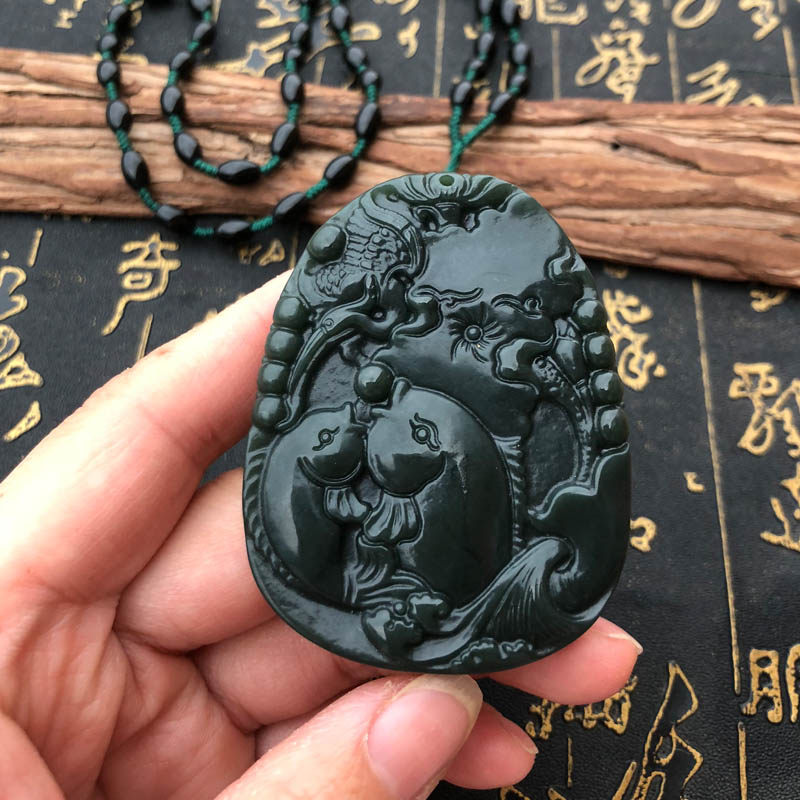 五行缺水项链天然和田玉挂件吊坠