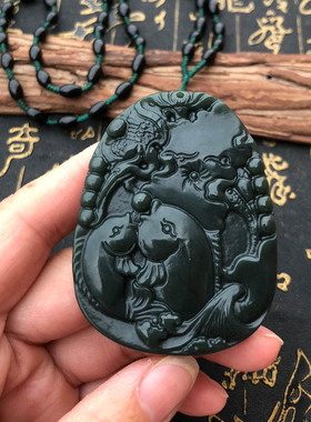 五行缺水项链天然和田玉挂件吊坠