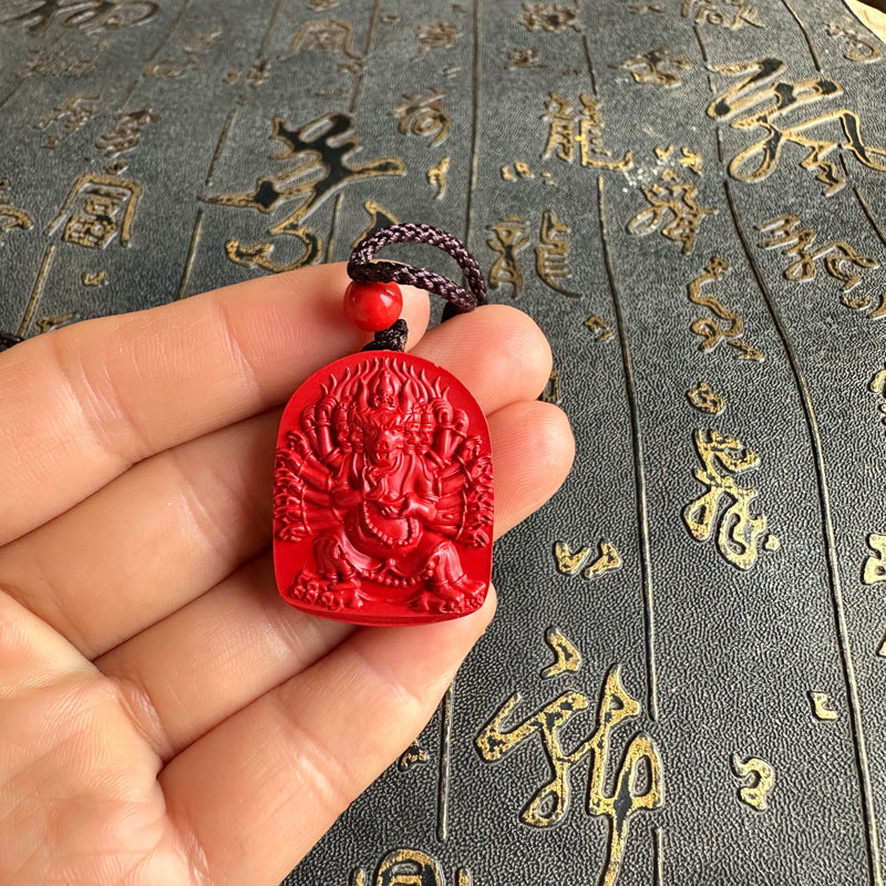 豁达客男女朱砂金刚菩萨挂件牛神