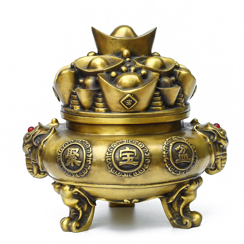 纯铜大元宝工艺品摆件送证书