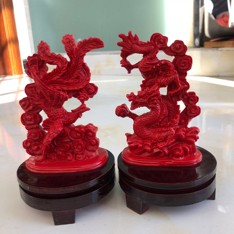 结婚礼物闺蜜新婚礼品新人婚房婚庆用品喜庆龙凤装饰品摆件送证书