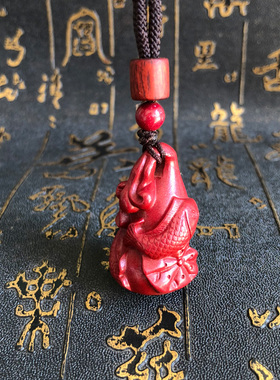 天然紫金砂葫芦吊坠福禄进宝挂件项链本命年转运男女护身玉坠朱砂