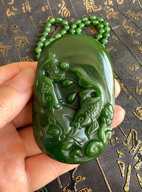 豁达客男女玉石小鲤鱼毛衣链