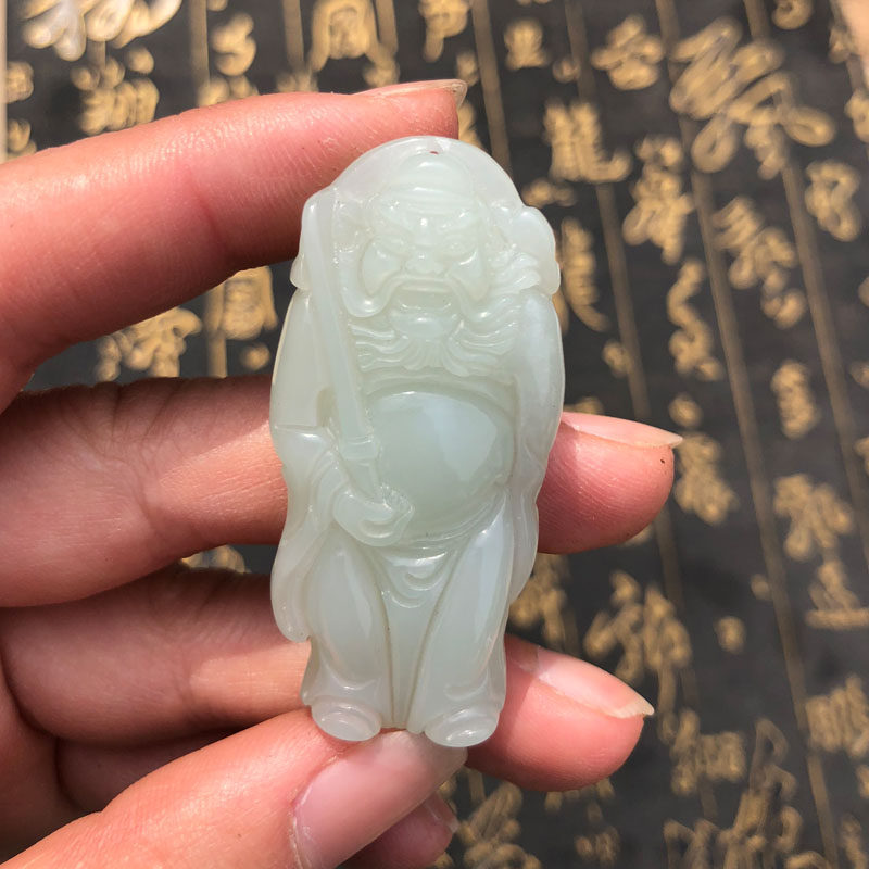 钟馗新疆白玉吊坠送证书