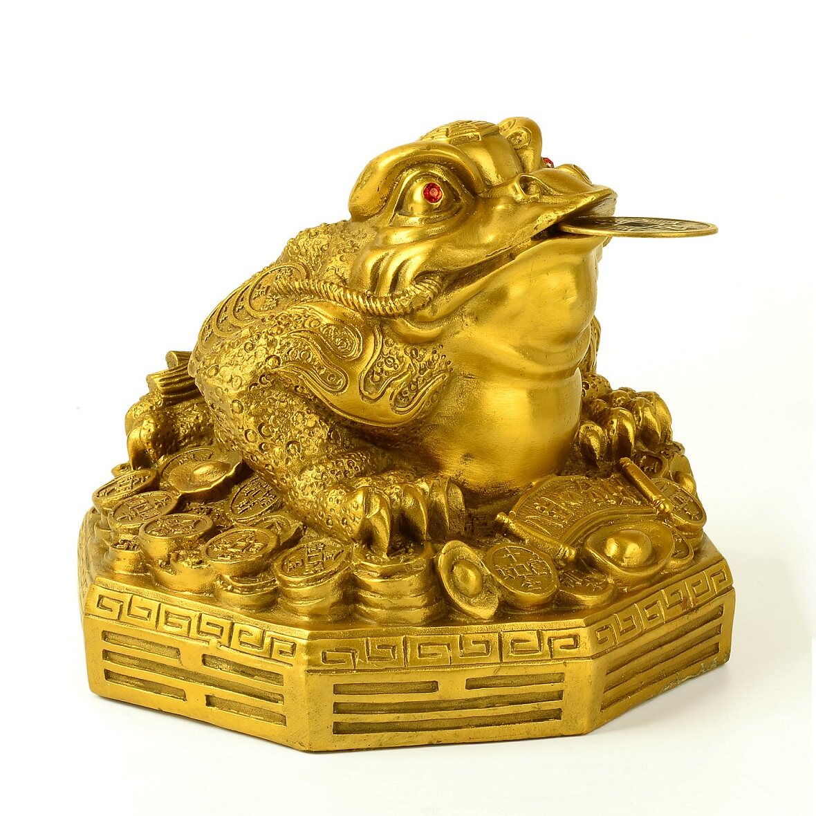 纯铜七星八卦阵大金蟾摆件铜金蟾摆件送证书