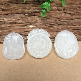 天然真品白玉招财火麒麟吊坠转运护身男女款玉石项链玉佩证书