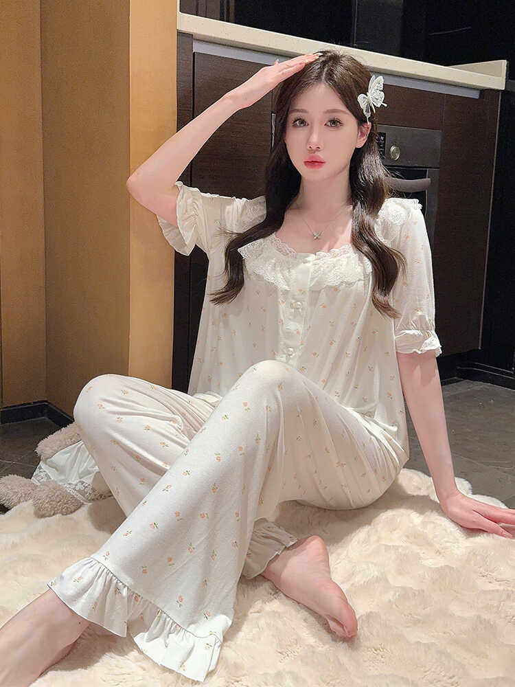 夏季碎花2024新款莫代尔家居服