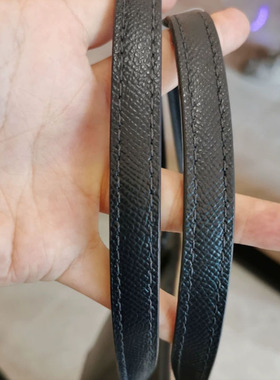 定做MK托特包黑色手掌纹购物袋手提打孔带子配件真皮包带1.5cm