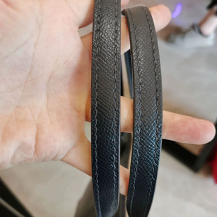 定做MK托特包黑色手掌纹购物袋手提打孔带子配件真皮包带1.5cm
