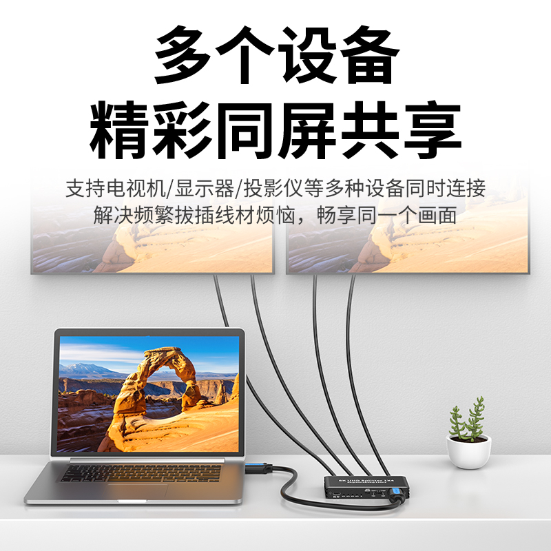 优联hdmi一进四出8k高清分频器