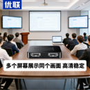 4出电视机顶盒一拖二共享器一分三四分频分线器 优联hdmi分配器一分二同时显示一样 画面4K高清分屏器1进2