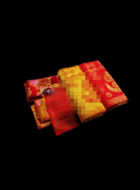 120*200加厚织锦缎刺绣被面子往升咒被坨罗尼被面子五件套