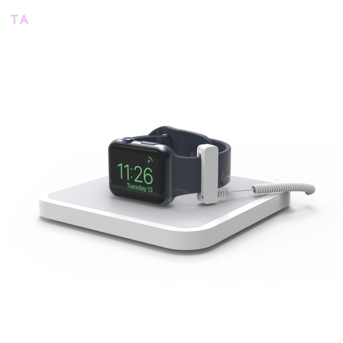 适用于苹果applewatch智能手表磁吸无线充电防盗报警器展示架底座