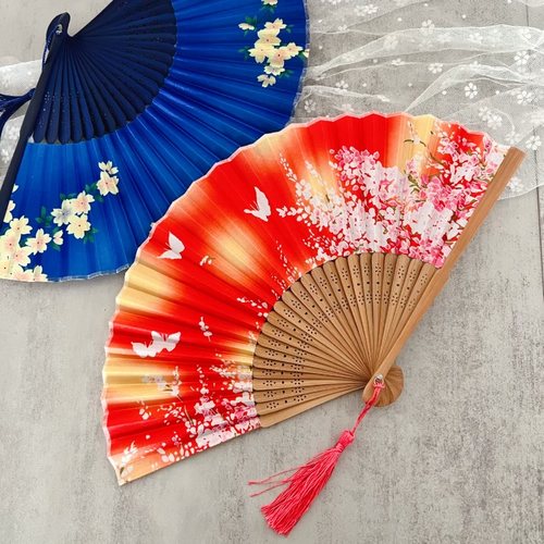 和扇堂绢布手工6寸舞蹈扇