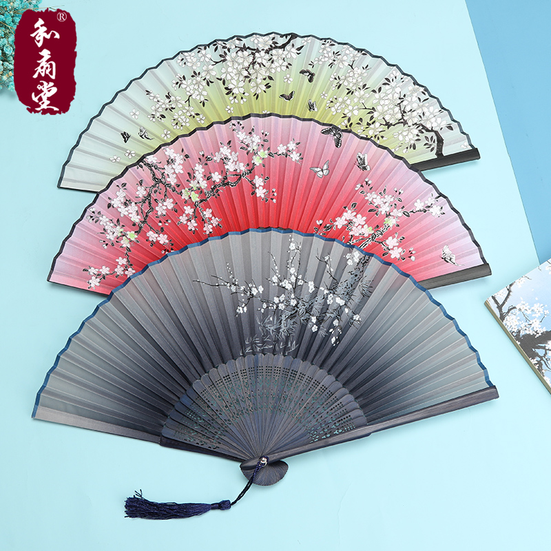 多买折扇扇子樱花折叠古风