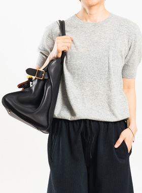 城市山民UrbanTribe2026春女式羊绒针织圆领宽松套衫CF49292