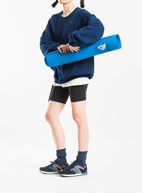 城市山民UrbanTribe女式植物蓝染刺绣圆领宽松套衫CF49233