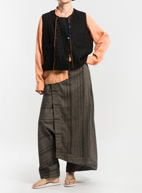 城市山民UrbanTribe女式香云纱两面穿宽松马甲CF29079