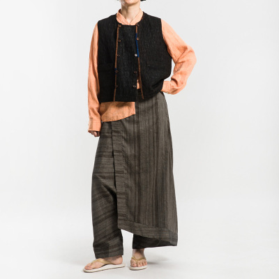 城市山民UrbanTribe女式香云纱两面穿宽松马甲CF29079