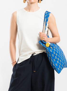 城市山民UrbanTribe2025夏女式长绒棉圆领修身背心CF29078