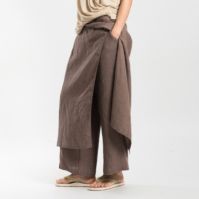 城市山民UrbanTribe女式亚麻多穿两件套裤裙CF79253