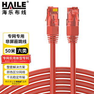 海乐内外网转换专网异型 网络跳线HP-517-2M(红A)