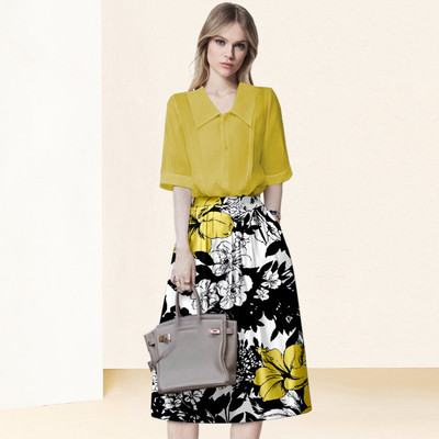 衬衫聚酯纤维2024黄色衬衫