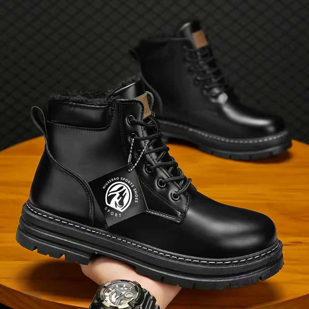 男士马丁靴鞋子秋季新款加绒加厚户外工装鞋英伦风复古大黄靴男鞋,流行男鞋,马丁靴,淘宝优惠券,粉丝福利购,淘宝优惠卷