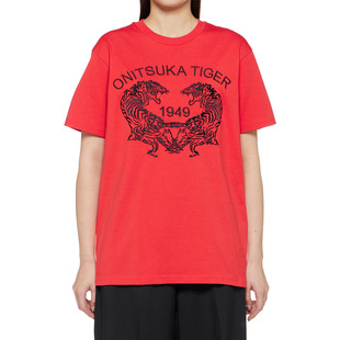 OnitsukaTiger鬼塚虎男女款休闲时尚简约宽松圆领T恤2183B368-600