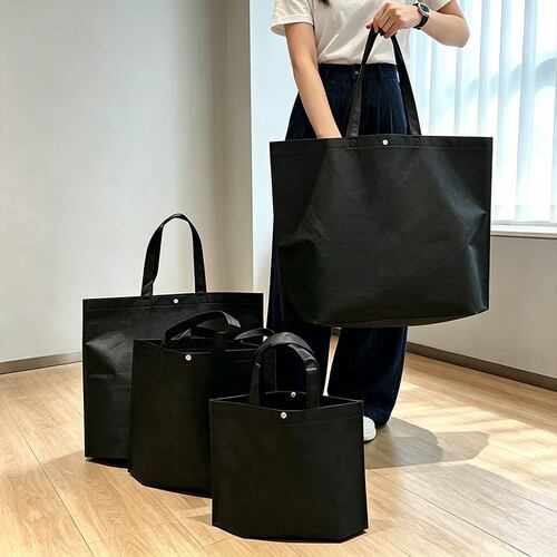 简约无纺布按扣大容量礼品袋定制