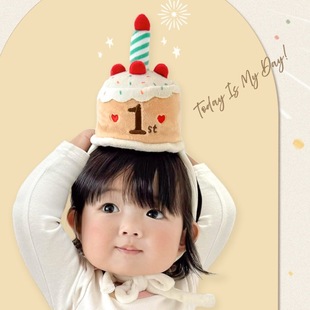 新款氛围配饰婴儿生日男女童发饰儿童女宝宝头饰周岁百天拍照道具