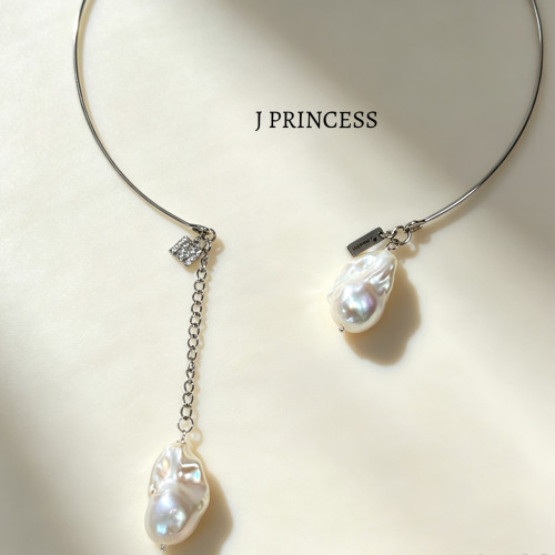 J PRINCESS·小众设计英文字母定制款天然巴洛克珍珠项圈锁骨链