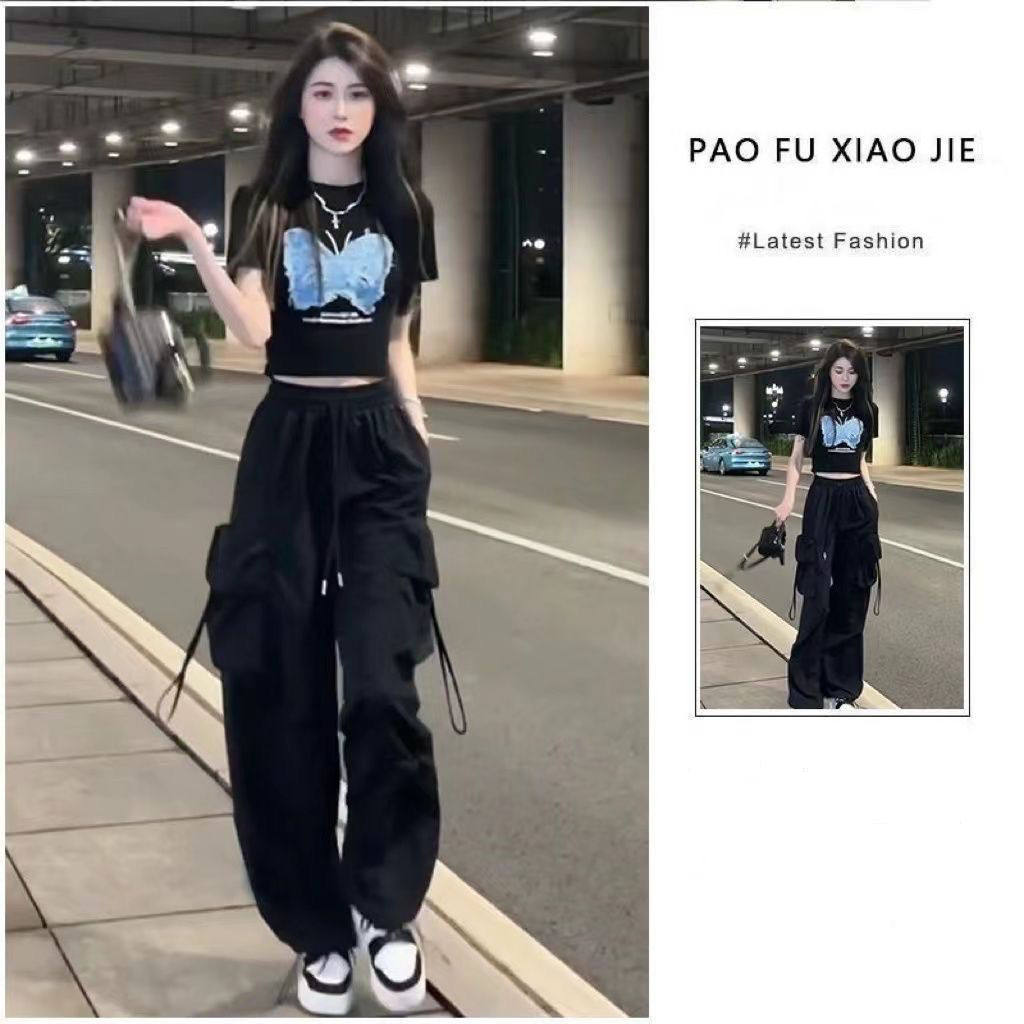 爵士舞服装女套装夏季跳舞衣服2024炸街工装新款女生运动时尚穿搭