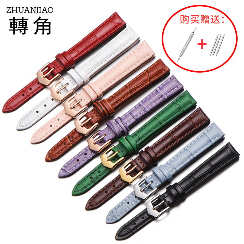 表带聚利时卡西欧真皮女细表表带