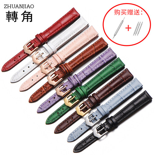 表带聚利时卡西欧真皮女细表表带
