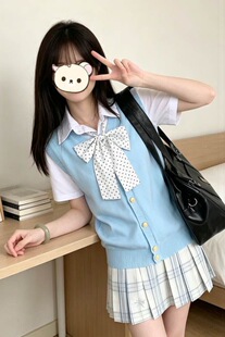 学院风校供感针织开衫jk马甲毛衣背心外套女秋冬季上衣2026年新款