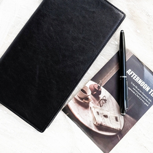 2025新品A5工作笔记本 手帐 二折紧凑真皮手帐A5slim活页本法羊