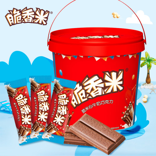 脆香米手提桶168g夹心牛奶巧克力