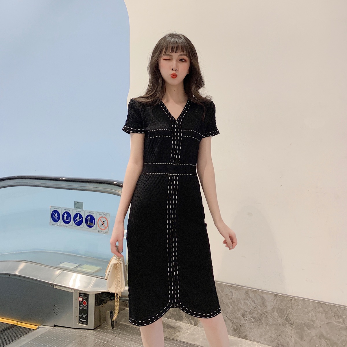 19夏季新款大码女装韩版显瘦连衣裙(用1元券)