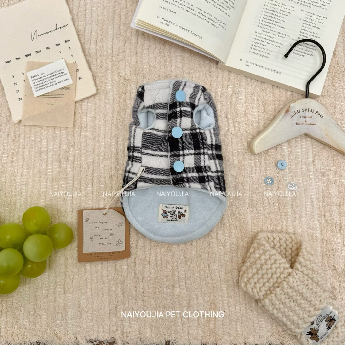 奶油家德文猫厚外套马甲无毛猫衣服内里宝宝绒双面穿保暖夹棉外套