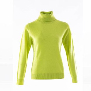 CC21 206 套头高领打底衫 白领女士秋冬内搭粗纺羊绒两翻领长袖