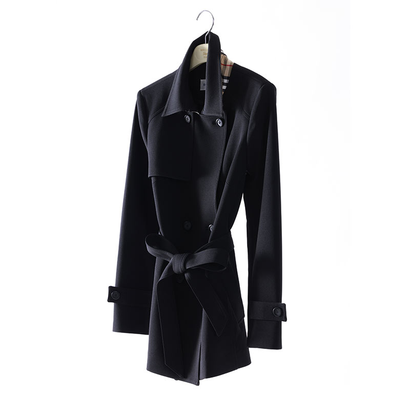 白领短风衣高弹力方领前搭片