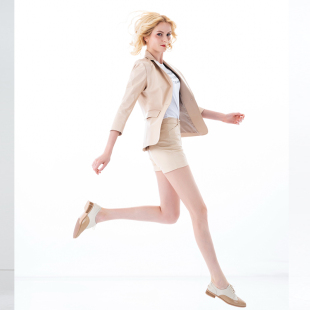 白领春秋女士纯色蜂蜜色西服一粒扣长袖 601 羊皮上衣外套PYJ19