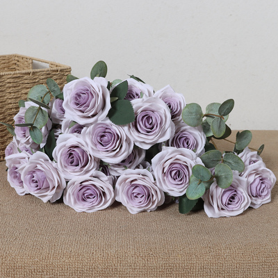 多头高品质曼塔玫瑰仿真花束