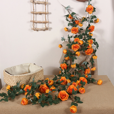 加密款仿真玫瑰花藤条小牡丹藤蔓