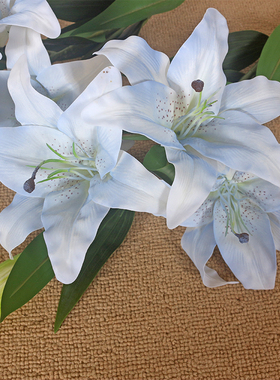 百事合意百合花可水洗手感仿真花