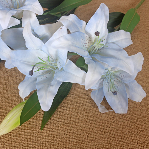 百事合意百合花可水洗手感仿真花